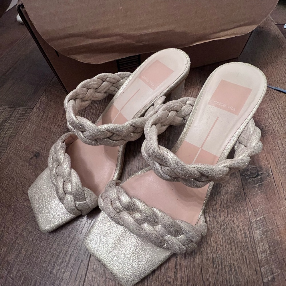 Dolce Vita Braided Leather Dressy Sandals